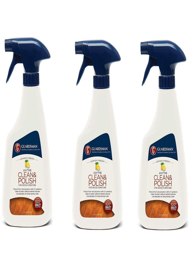 جاردزمان منظف وملمع الأثاث الخشبي من جاردسمان - برائحة الليمون المنعشة - 16 أونصة - خالٍ من السيليكون، حماية من الأشعة فوق البنفسجية - 461300 (عبوة من 3 قطع) - Image 1